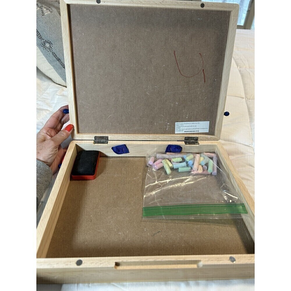 2-sided Art Box Dry Erase/Chalkboard Portable Easel - Picture 5 of 9